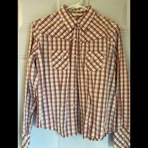 Buckle Western Pearl Snap Long Sleeve Plaid Shirt